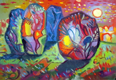 Peinture intitulée "свободы праздник пр…" par Vladimir Cheremnykh, Œuvre d'art originale, Huile