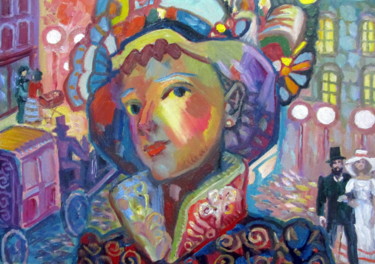 Pittura intitolato "рождение духовности…" da Vladimir Cheremnykh, Opera d'arte originale, Olio