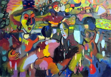 Peinture intitulée "у всех судьба своя…" par Vladimir Cheremnykh, Œuvre d'art originale, Huile