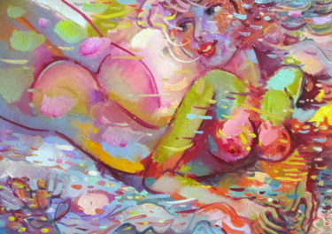 Картина под названием "рождение обнаженнос…" - Владимир Черемных, Подлинное произведение искусства, Масло