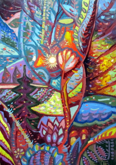 Картина под названием "природы вечные зага…" - Владимир Черемных, Подлинное произведение искусства, Масло
