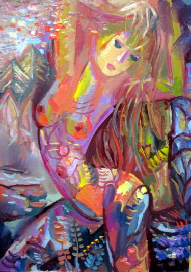 Картина под названием "рождение единства с…" - Владимир Черемных, Подлинное произведение искусства, Масло