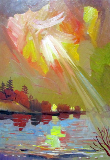 Картина под названием "и света луч вдруг о…" - Владимир Черемных, Подлинное произведение искусства, Масло