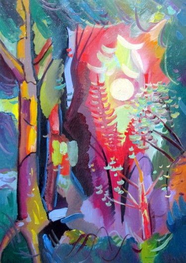 Картина под названием "и солнце заглянуло…" - Владимир Черемных, Подлинное произведение искусства, Масло