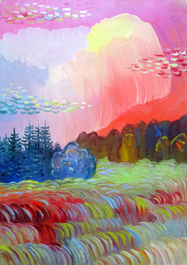 Peinture intitulée "тепло уходит" par Vladimir Cheremnykh, Œuvre d'art originale, Huile