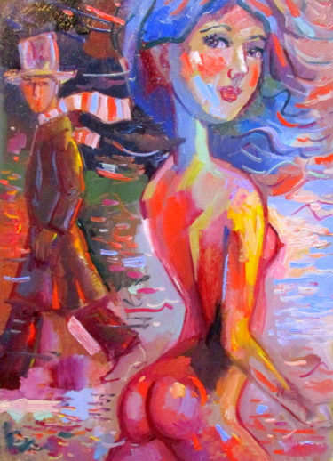 Картина под названием "встреча-003 из сери…" - Владимир Черемных, Подлинное произведение искусства, Масло