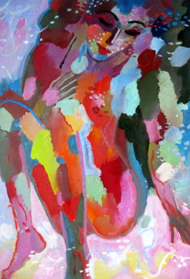 Картина под названием "блиц =обнаженная-002" - Владимир Черемных, Подлинное произведение искусства, Масло