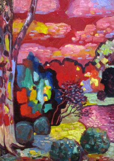 Картина под названием "и снова осень к нам…" - Владимир Черемных, Подлинное произведение искусства, Масло