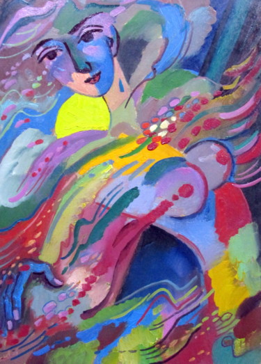 Картина под названием "летящая...." - Владимир Черемных, Подлинное произведение искусства, Масло