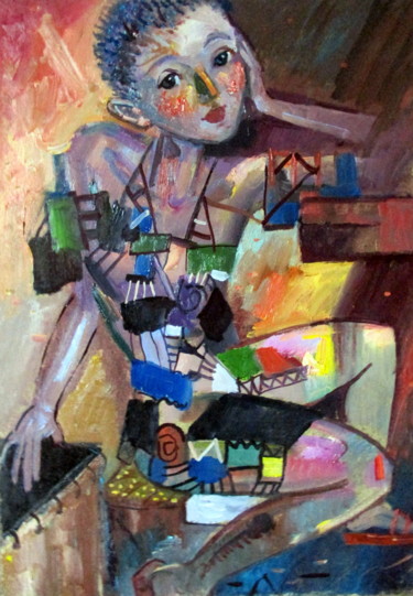 Painting titled "молодежной моды кри…" by Vladimir Cheremnykh, Original Artwork, Oil