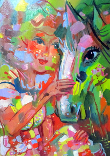 Картина под названием "друзья  (из серии-р…" - Владимир Черемных, Подлинное произведение искусства, Масло