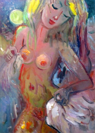 Pintura titulada "женщина-загадка-002" por Vladimir Cheremnykh, Obra de arte original, Oleo