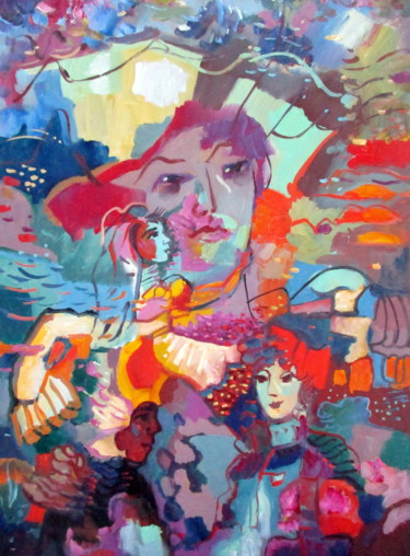 Peinture intitulée "история;- она выбра…" par Vladimir Cheremnykh, Œuvre d'art originale, Huile