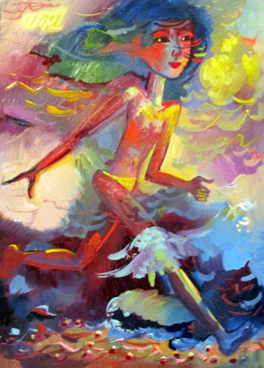 Картина под названием "прекрасны вечера юн…" - Владимир Черемных, Подлинное произведение искусства, Масло