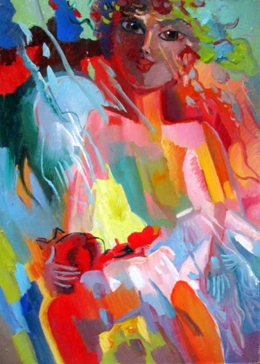 Картина под названием "из серии -рождение-…" - Владимир Черемных, Подлинное произведение искусства, Масло