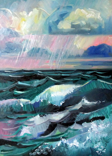 Картина под названием "морской блиц этюд-0…" - Владимир Черемных, Подлинное произведение искусства, Масло