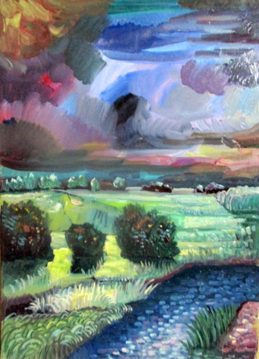 Painting titled "из серии-рассказы о…" by Vladimir Cheremnykh, Original Artwork, Oil