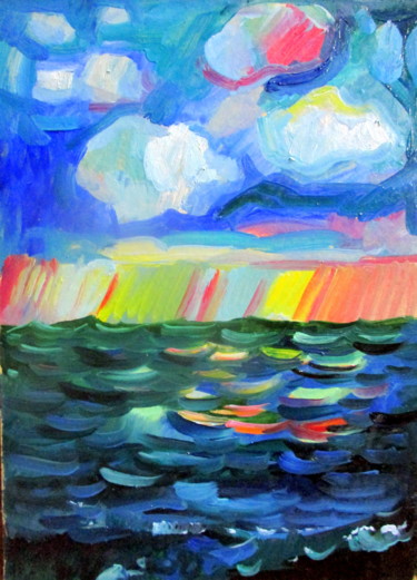 Картина под названием "морской этюд-0011" - Владимир Черемных, Подлинное произведение искусства, Масло