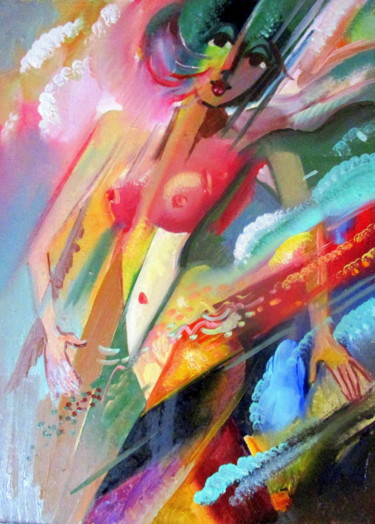 Картина под названием "без  названия-0015" - Владимир Черемных, Подлинное произведение искусства, Масло