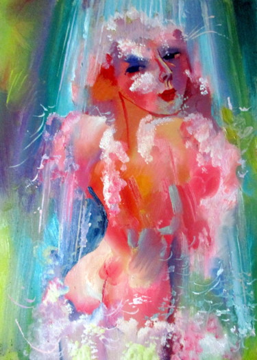 Pintura titulada "купание под душем-0…" por Vladimir Cheremnykh, Obra de arte original, Lápiz