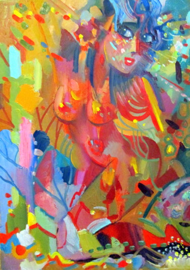 Картина под названием "рапсодия девушкам..." - Владимир Черемных, Подлинное произведение искусства, Масло