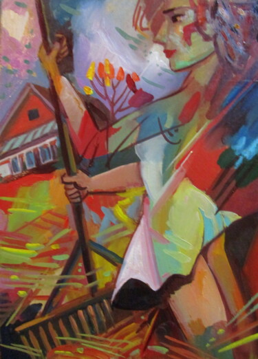 Картина под названием "прекрасен труд для…" - Владимир Черемных, Подлинное произведение искусства, Масло