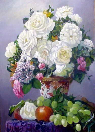 Malerei mit dem Titel "пионы..." von Vladimir Cheremnykh, Original-Kunstwerk, Öl