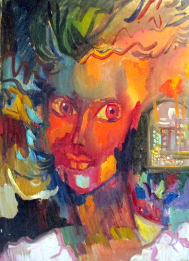 Картина под названием "==портрет неизвестн…" - Владимир Черемных, Подлинное произведение искусства, Масло
