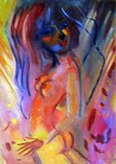 Картина под названием "обнаженная =в стиле…" - Владимир Черемных, Подлинное произведение искусства, Масло
