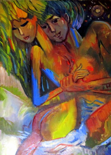 Картина под названием "ЛЮБОВЬ-002" - Владимир Черемных, Подлинное произведение искусства, Масло