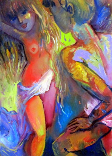 Painting titled "==впервые==" by Vladimir Cheremnykh, Original Artwork, Oil