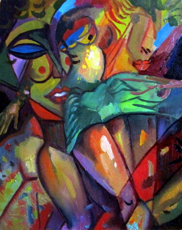 Pintura intitulada "24х30=праздник эрот…" por Vladimir Cheremnykh, Obras de arte originais, Óleo