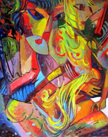 Картина под названием "24х30=праздник эрот…" - Владимир Черемных, Подлинное произведение искусства, Масло