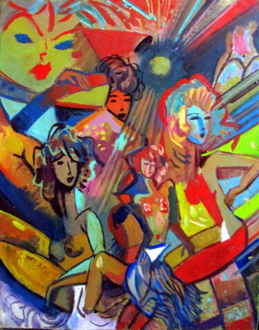Картина под названием "24х30=праздник эрот…" - Владимир Черемных, Подлинное произведение искусства, Масло