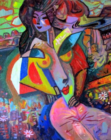 Картина под названием "24х30=эротическая м…" - Владимир Черемных, Подлинное произведение искусства, Масло