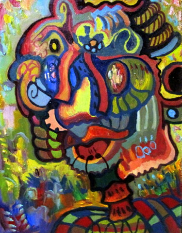 Картина под названием "чудак-002=24х30" - Владимир Черемных, Подлинное произведение искусства, Масло