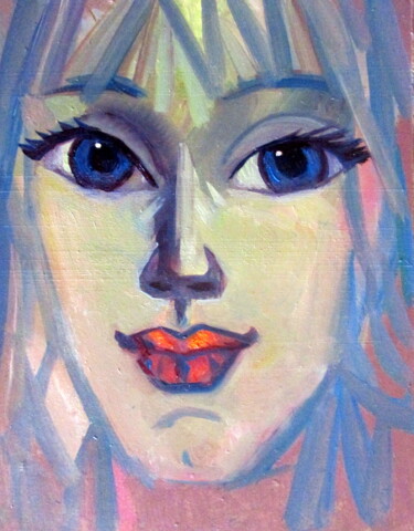 Картина под названием "=девушка моей мечты…" - Владимир Черемных, Подлинное произведение искусства, Масло