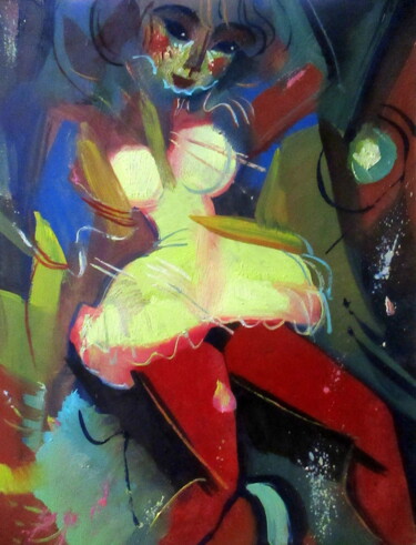 Картина под названием "=эротический этюд=2…" - Владимир Черемных, Подлинное произведение искусства, Масло