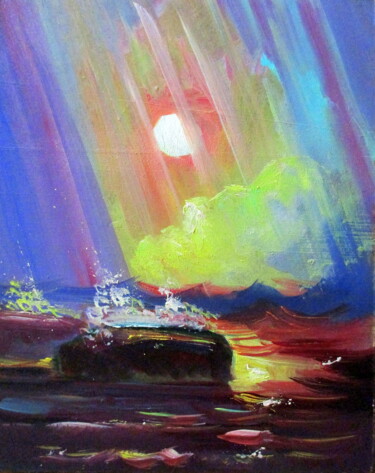 Картина под названием "=у морского берега=…" - Владимир Черемных, Подлинное произведение искусства, Масло
