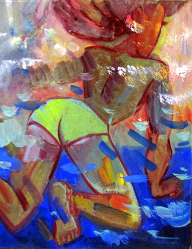 Pintura titulada "=и под водой прекра…" por Vladimir Cheremnykh, Obra de arte original, Oleo
