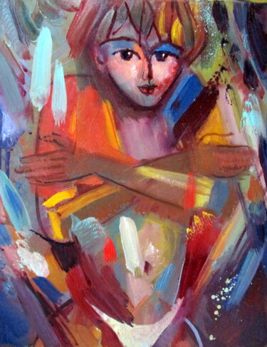 Картина под названием "=эротический блиц э…" - Владимир Черемных, Подлинное произведение искусства, Масло