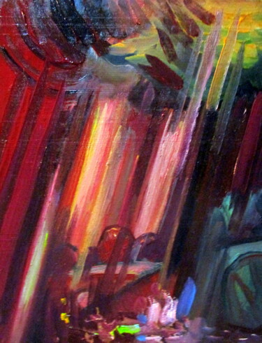 Painting titled "=ливень-002=" by Vladimir Cheremnykh, Original Artwork, Oil