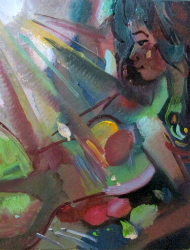 Картина под названием "эротический этюд-001" - Владимир Черемных, Подлинное произведение искусства, Масло