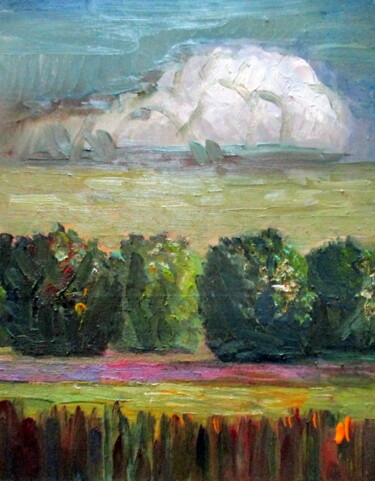 Painting titled "=август=" by Vladimir Cheremnykh, Original Artwork, Oil