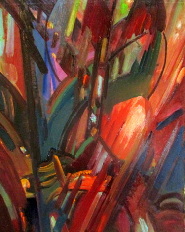 Картина под названием "=древо жизни=" - Владимир Черемных, Подлинное произведение искусства, Масло