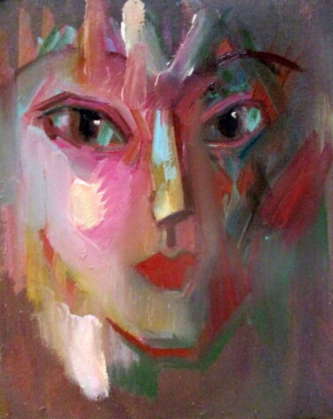 Картина под названием "=портрет романтичес…" - Владимир Черемных, Подлинное произведение искусства, Масло