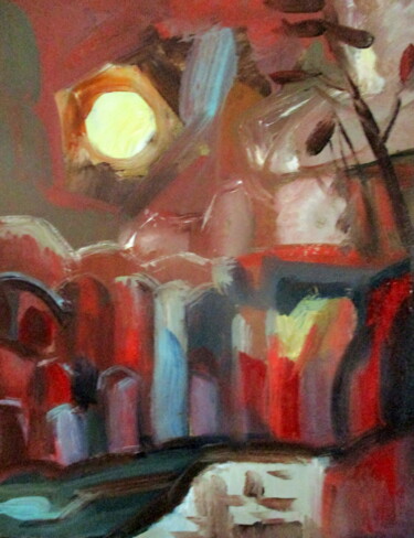 Картина под названием "пейзаж =без названи…" - Владимир Черемных, Подлинное произведение искусства, Масло