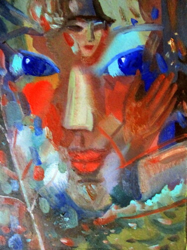 Картина под названием "композиция=в простр…" - Владимир Черемных, Подлинное произведение искусства, Масло