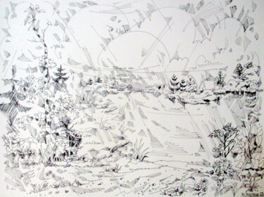 Картина под названием "=и ветер затих неож…" - Владимир Черемных, Подлинное произведение искусства, Масло