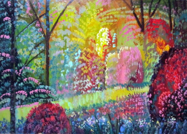 Картина под названием "=в лесу-001=" - Владимир Черемных, Подлинное произведение искусства, Масло